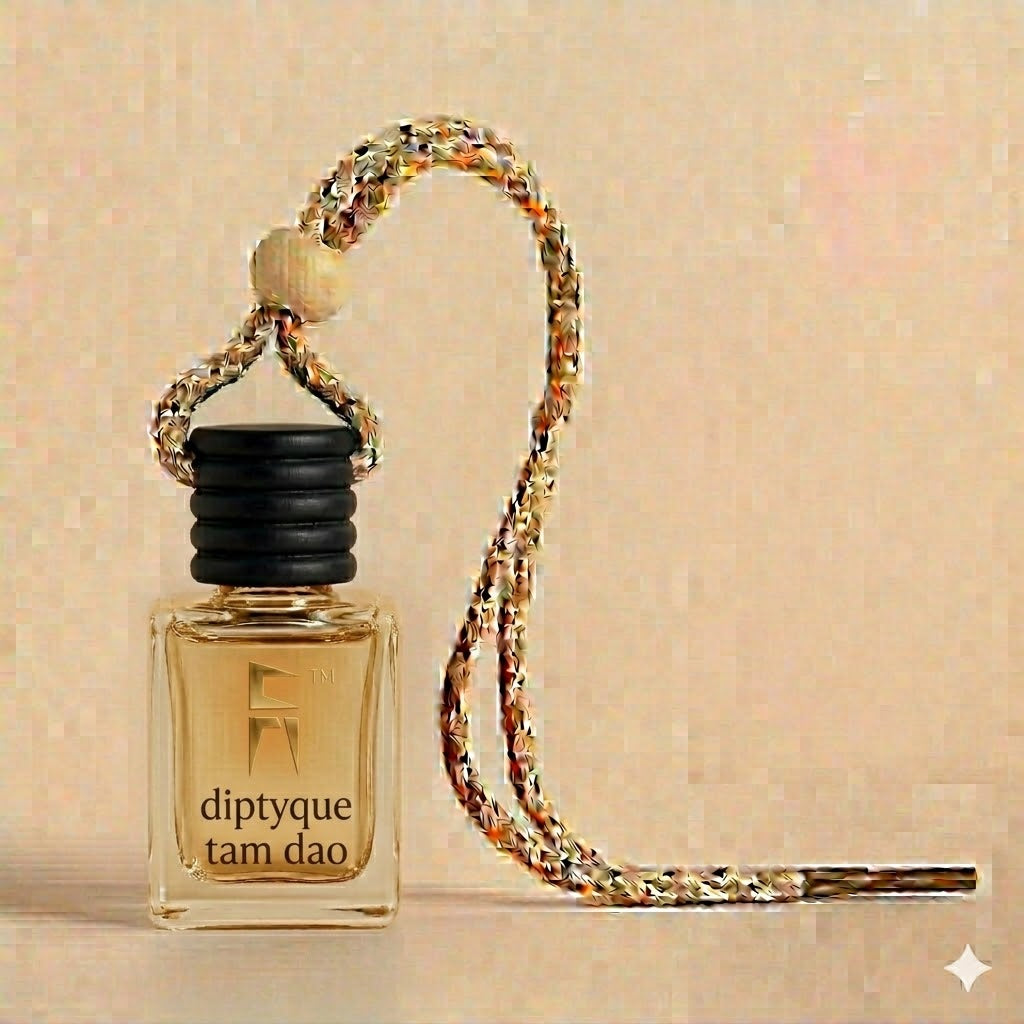 Diptyque Tam Dao Car Perfume – Luxury Long Lasting Auto Air Freshener | Creamy Woody Sandalwood Fragrance Haveli